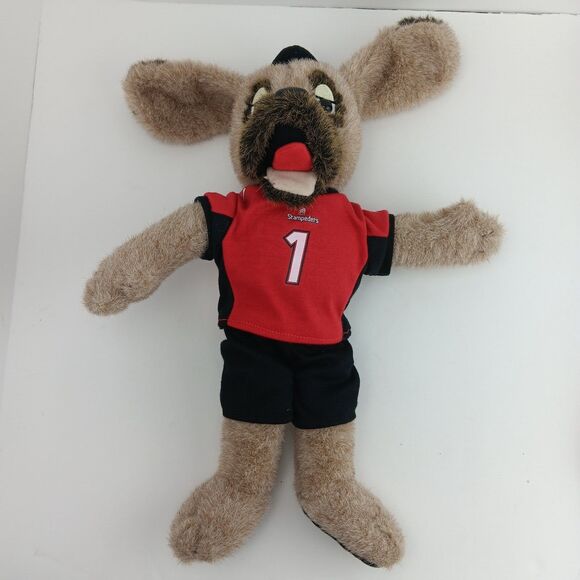 Calgary Stampeders Ralph The Dog Mascot Brown 16 inch #1 Football Jersey Plush - Picture 5 of 7